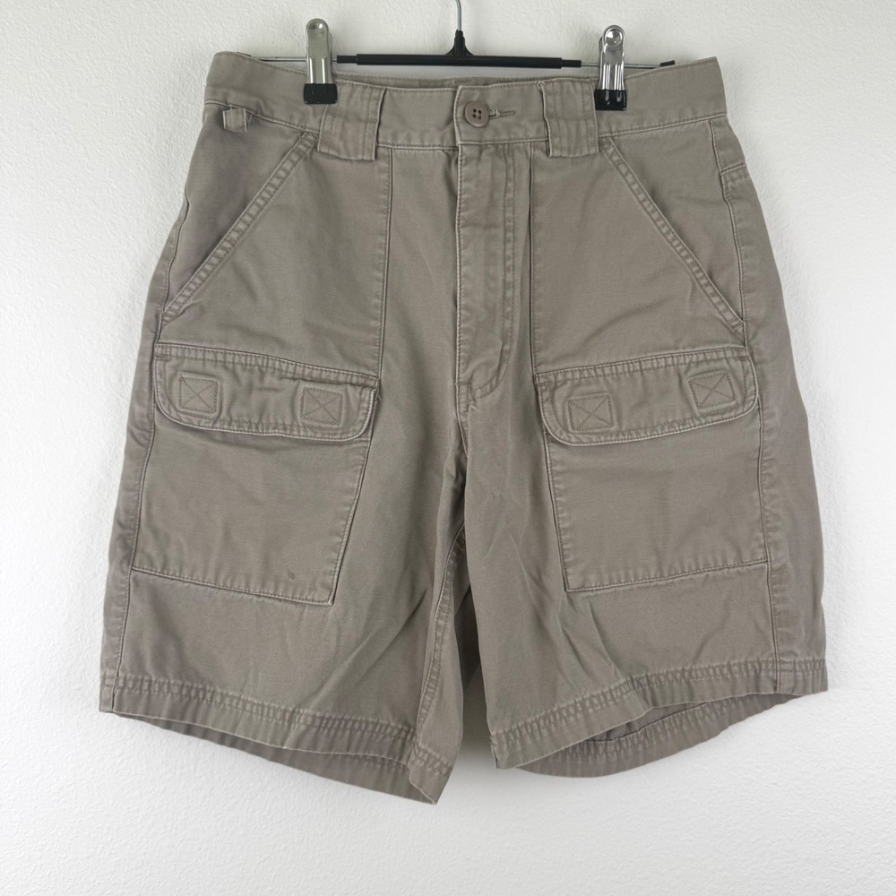 Eddie Bauer Vintage Cargo Shorts Mens 30 Khaki Excellent Outdoor Gorpcore Casual